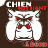 Sticker Chien méchant à bord